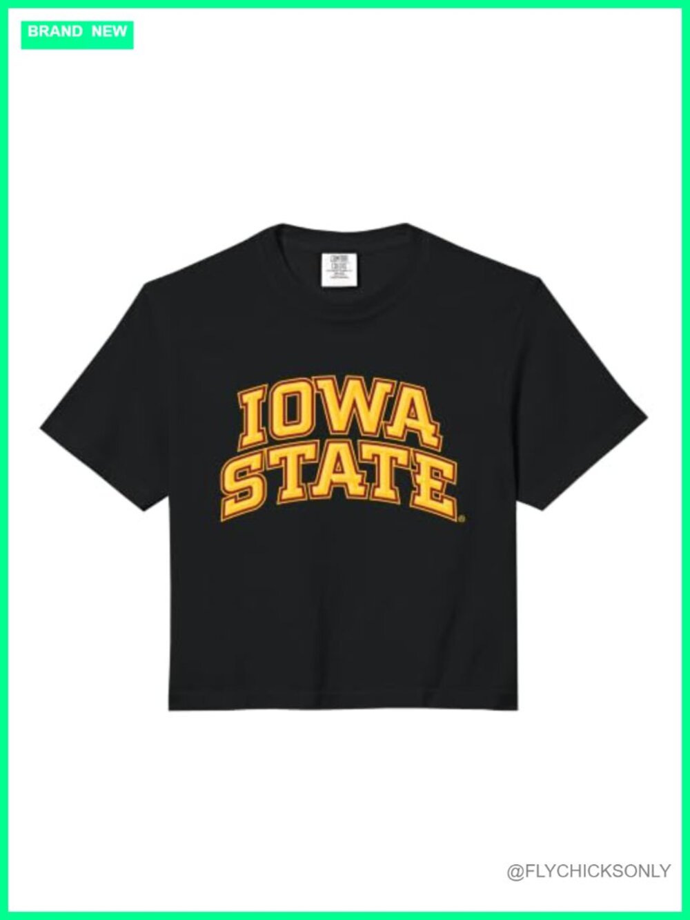 NCAA Iowa State Cyclones Comfort Colors Boxy Crop Top Tee